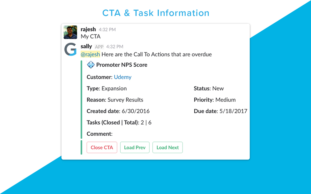 Gainsight Sally integration setup — Sales app on the Slack Marketplace