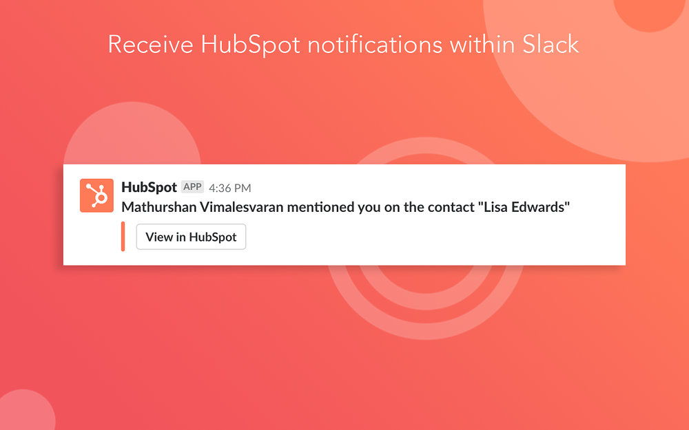 HubSpot settings interface — Customer Support app on the Slack Marketplace