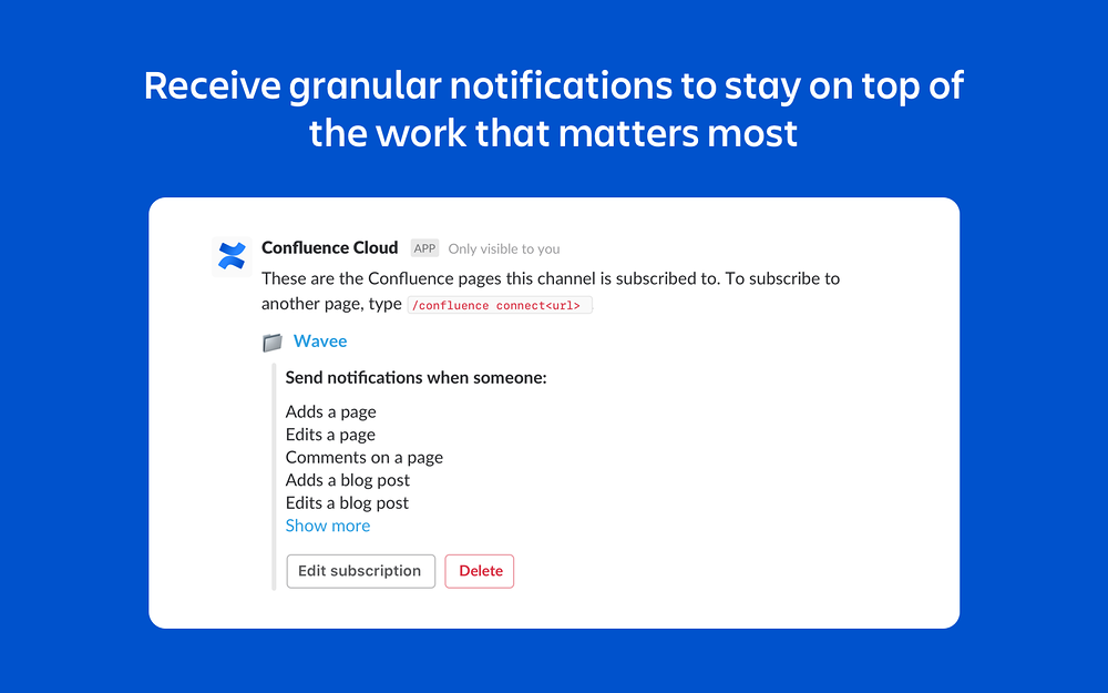 Confluence Cloud primary marketing image — Project Management app on the Slack Marketplace