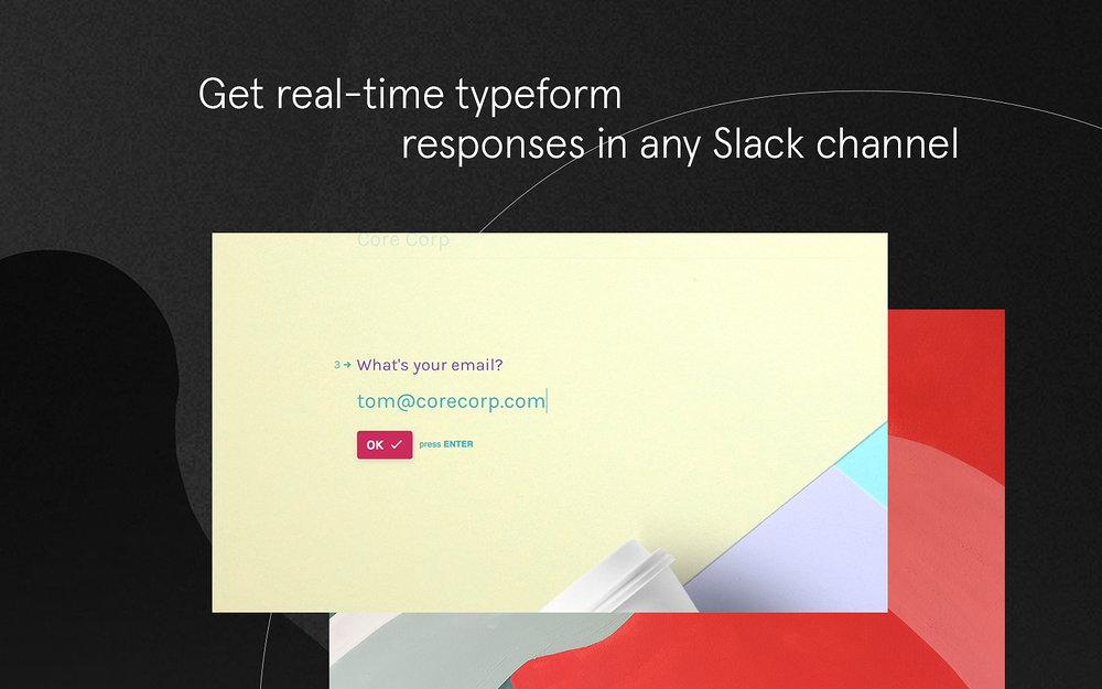 Typeform primary marketing image — Customer Support app on the Slack Marketplace