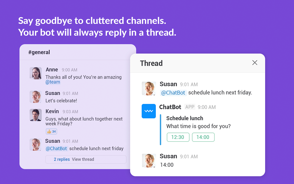 ChatBot feature detail — Customer Support app on the Slack Marketplace