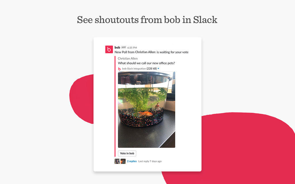 Bob feature detail — HR & Team Culture app on the Slack Marketplace