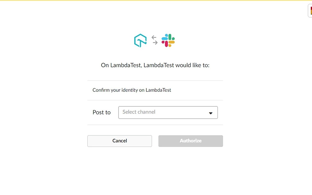 TestMu AI dashboard view — Design app on the Slack Marketplace