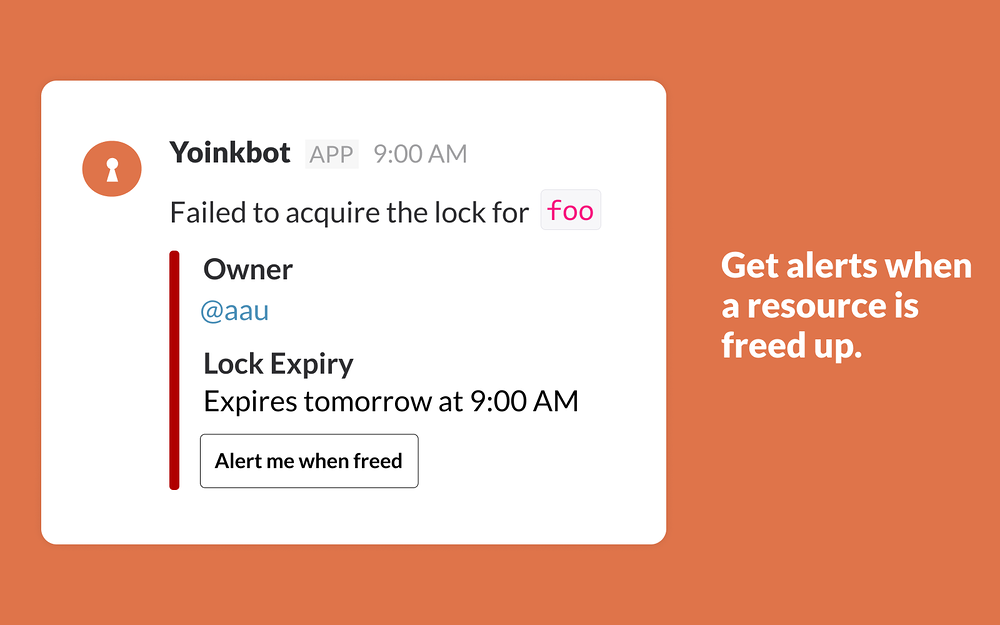 Yoink feature detail — Office Management app on the Slack Marketplace
