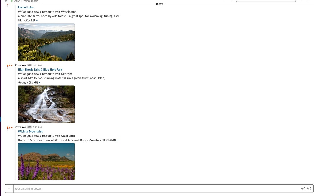 Rove.me primary marketing image — Travel app on the Slack Marketplace
