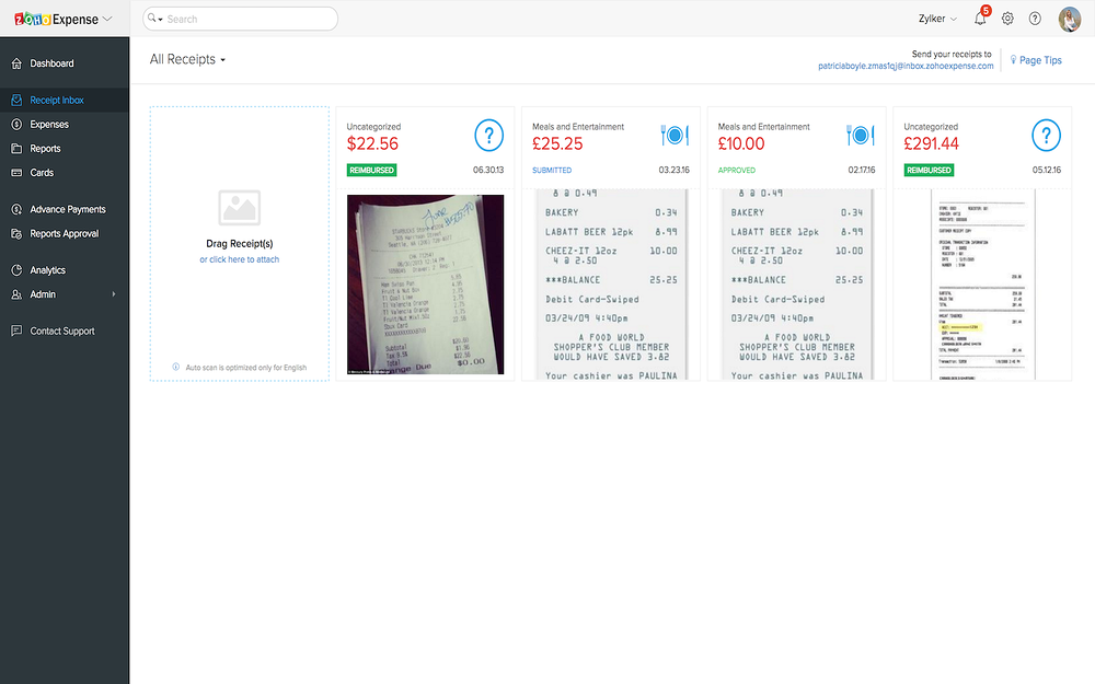 Zoho Expense integration setup — Travel app on the Slack Marketplace
