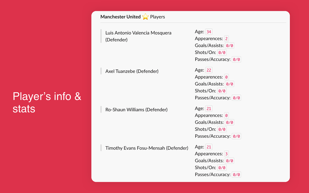footybot settings interface — Media & News app on the Slack Marketplace