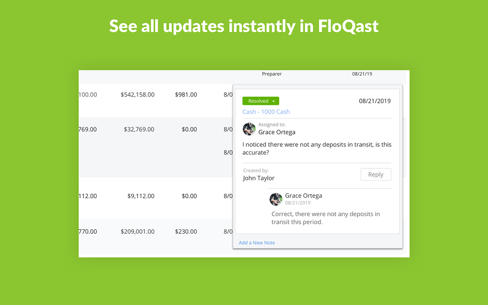 FloQast feature detail — Finance app on the Slack Marketplace