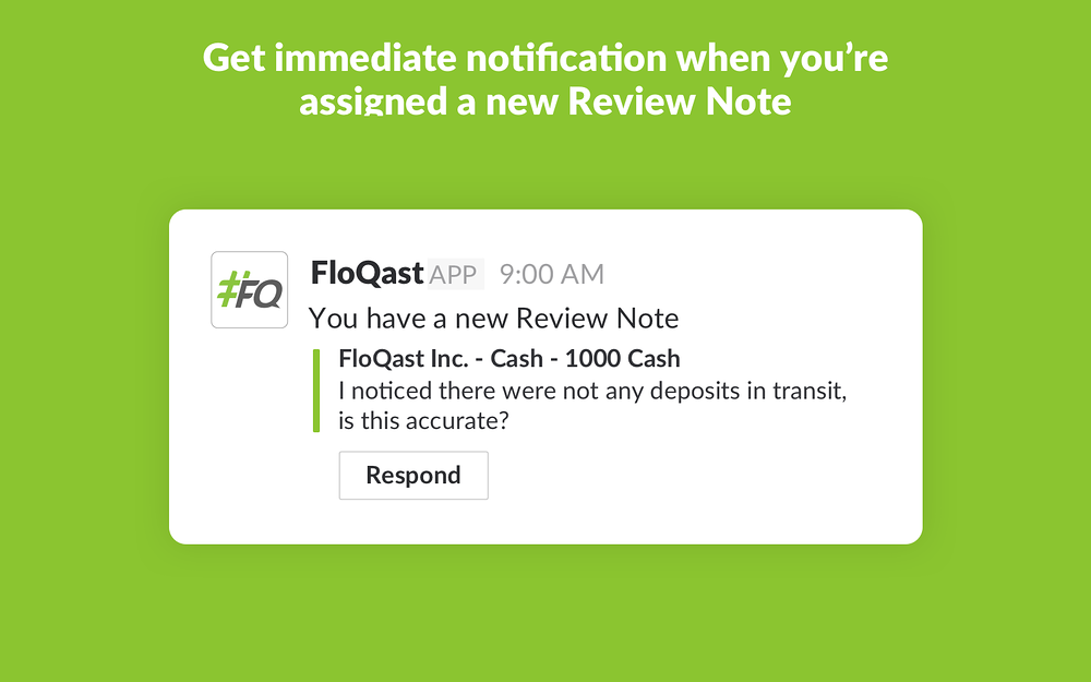 FloQast primary marketing image — Finance app on the Slack Marketplace