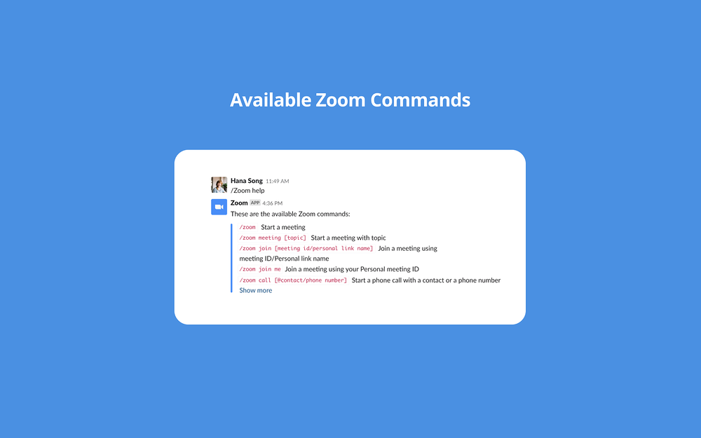 Zoom integration setup — Communication app on the Slack Marketplace
