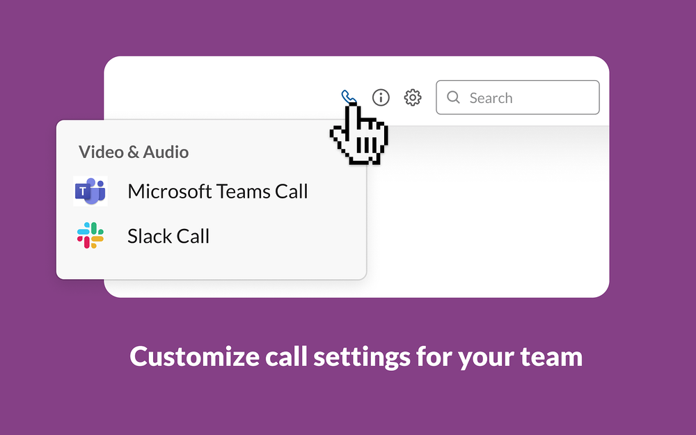 Microsoft Teams Calls dashboard view — Enterprise-ready apps app on the Slack Marketplace