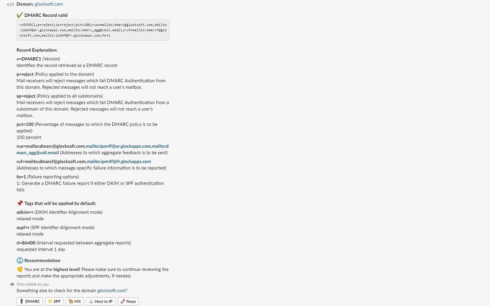 Gappie dashboard view — Security & Compliance app on the Slack Marketplace