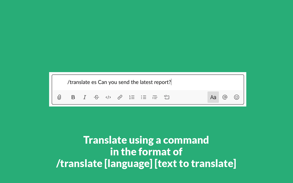 Translate mobile preview — Marketing app on the Slack Marketplace