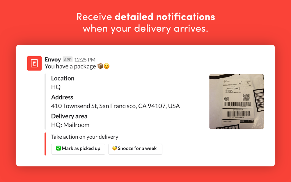Envoy feature detail — Security & Compliance app on the Slack Marketplace