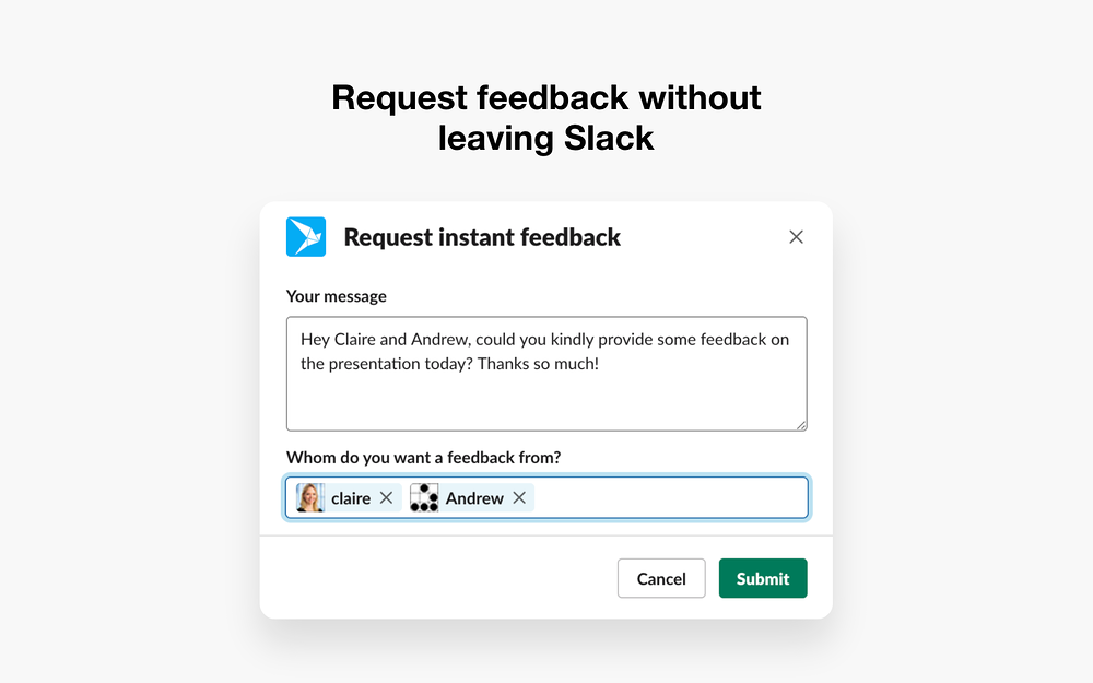 Leapsome feature detail — HR & Team Culture app on the Slack Marketplace
