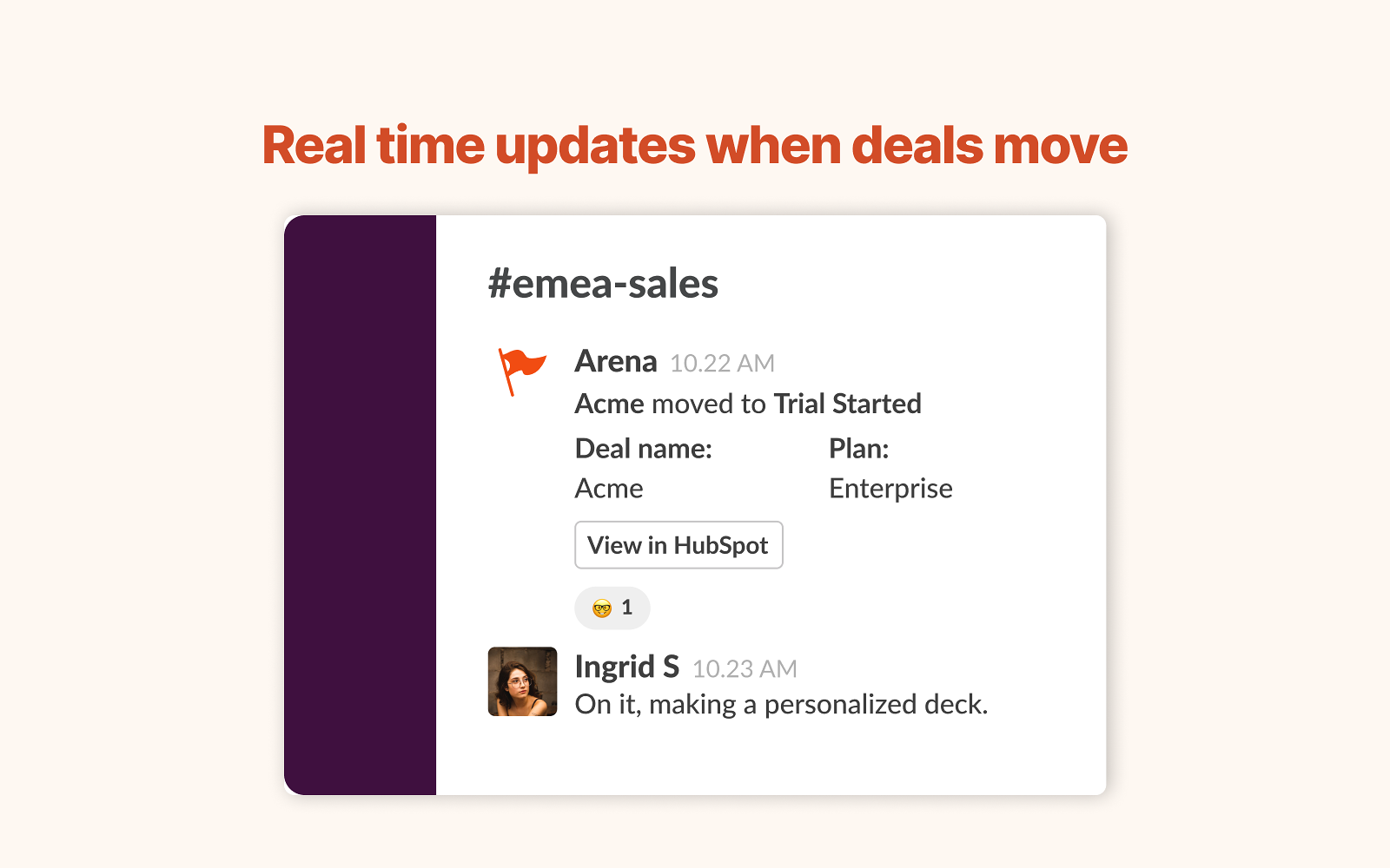 Hubspot slack integration features Hubspot slack integration features