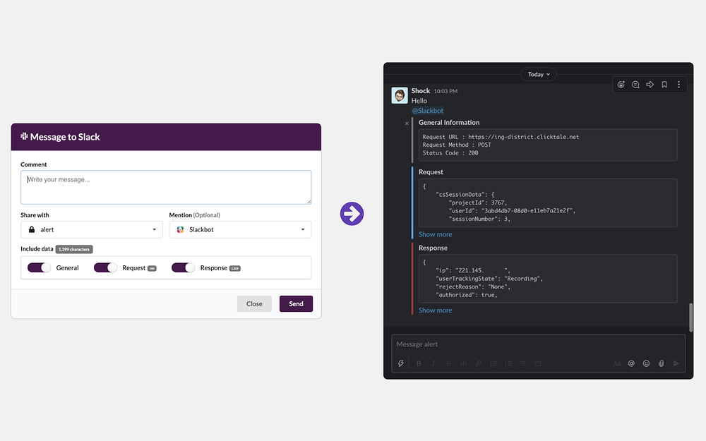 RQ Report feature detail — Project Management app on the Slack Marketplace