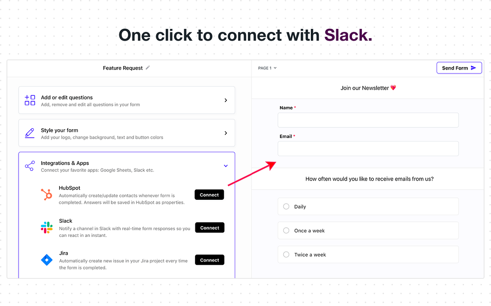 NativeForms primary marketing image — Marketing app on the Slack Marketplace