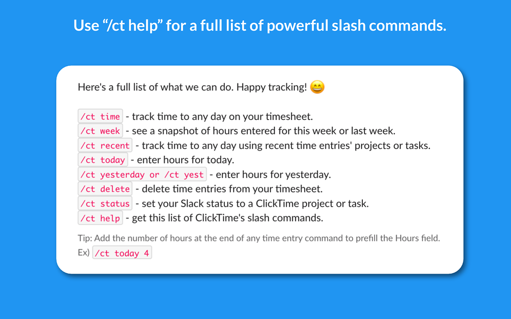 ClickTime integration setup — Office Management app on the Slack Marketplace