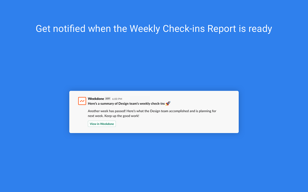 Weekdone integration setup — HR & Team Culture app on the Slack Marketplace