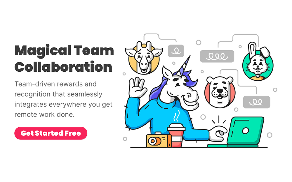 Unicorn Train primary marketing image — HR & Team Culture app on the Slack Marketplace