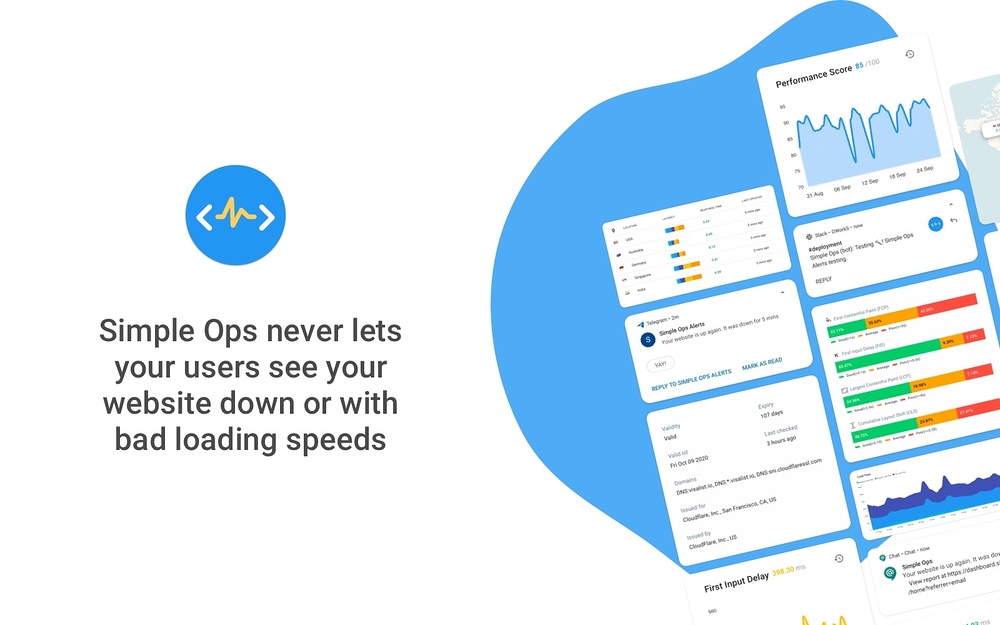 Simple Ops - Performance Monitoring primary marketing image — Project Management app on the Slack Marketplace