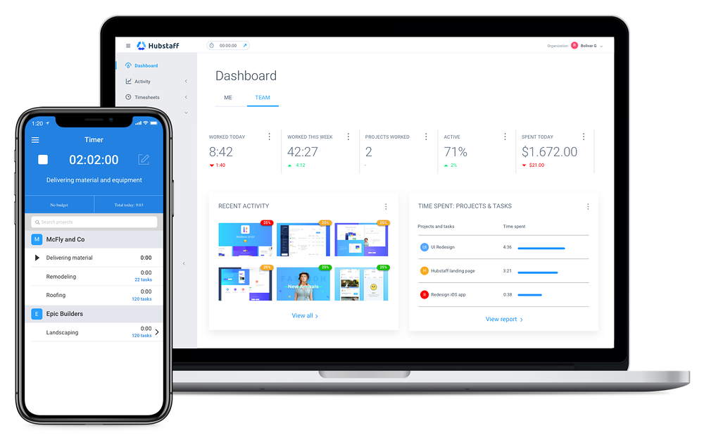 Hubstaff primary marketing image — HR & Team Culture app on the Slack Marketplace