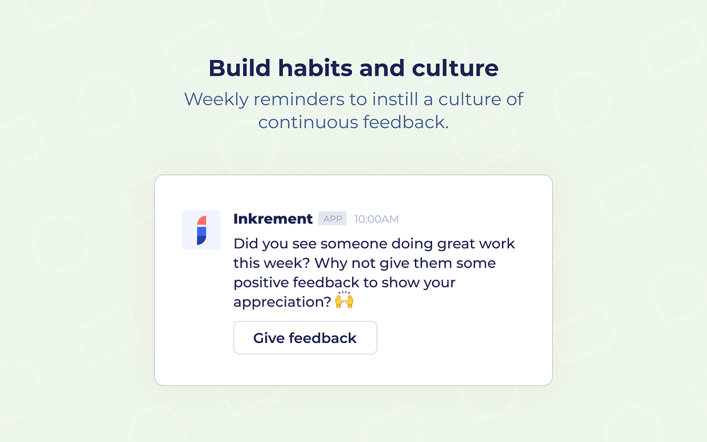 360 Feedback by Inkrement mobile preview — Brilliant Bots app on the Slack Marketplace