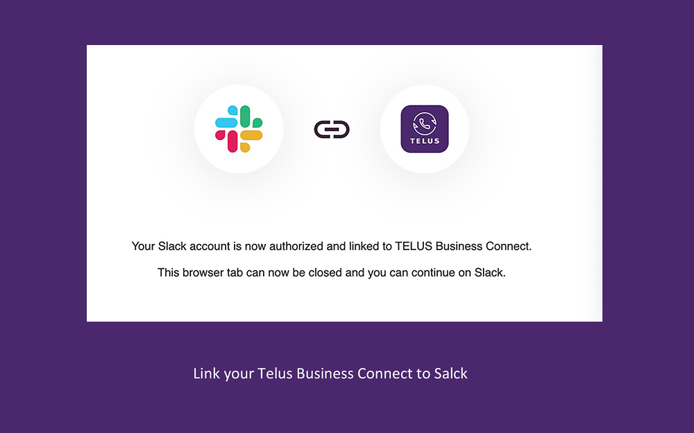 TELUS Business Connect primary marketing image — Voice & Video app on the Slack Marketplace