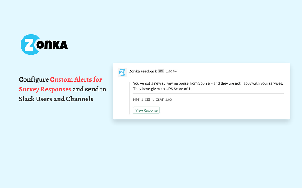 Zonka Feedback feature detail — Analytics app on the Slack Marketplace