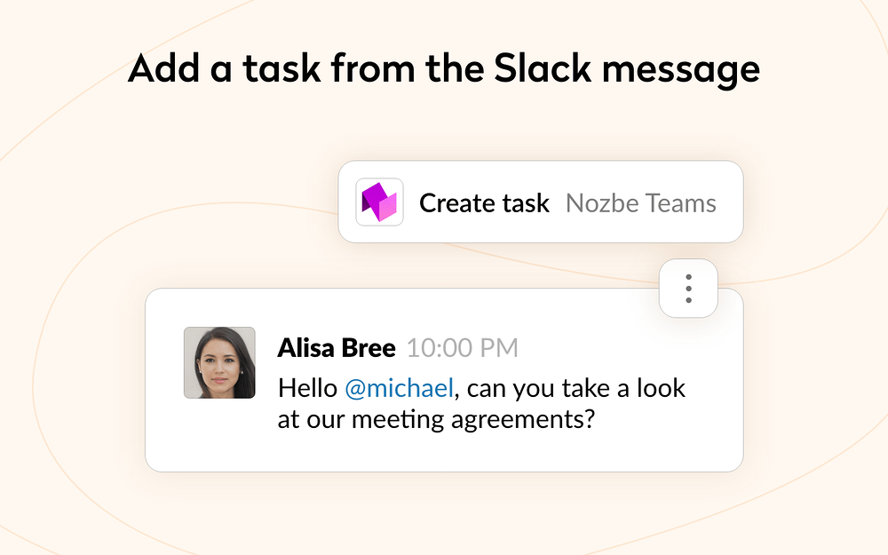 Nozbe primary marketing image — Communication app on the Slack Marketplace