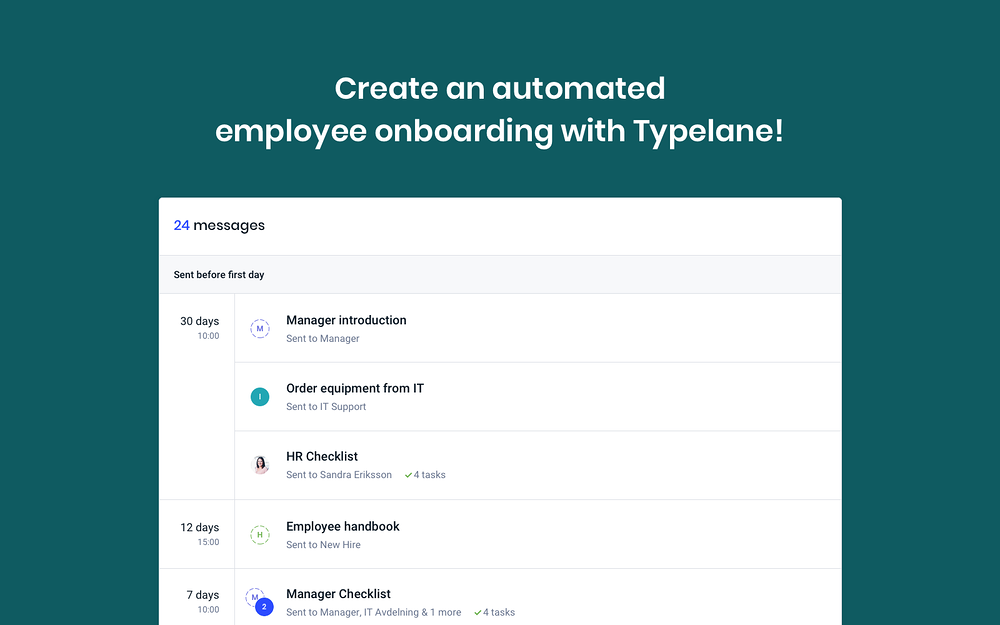 Typelane primary marketing image — HR & Team Culture app on the Slack Marketplace