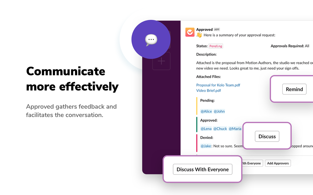 Approved settings interface — Project Management app on the Slack Marketplace
