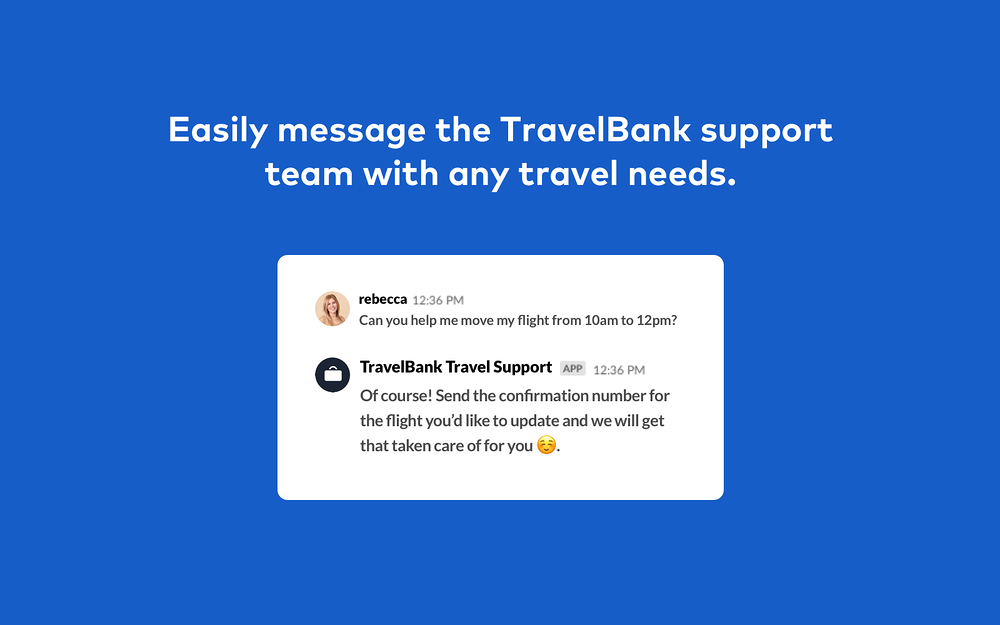 TravelBank primary marketing image — Travel app on the Slack Marketplace