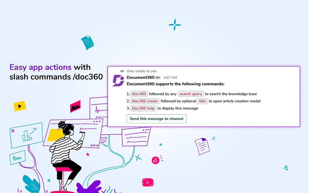 Document360 feature detail — Customer Support app on the Slack Marketplace