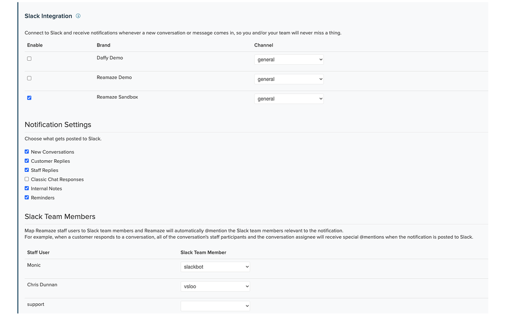 Reamaze feature detail — Marketing app on the Slack Marketplace