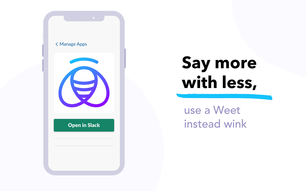 Weet settings interface — Voice & Video app on the Slack Marketplace
