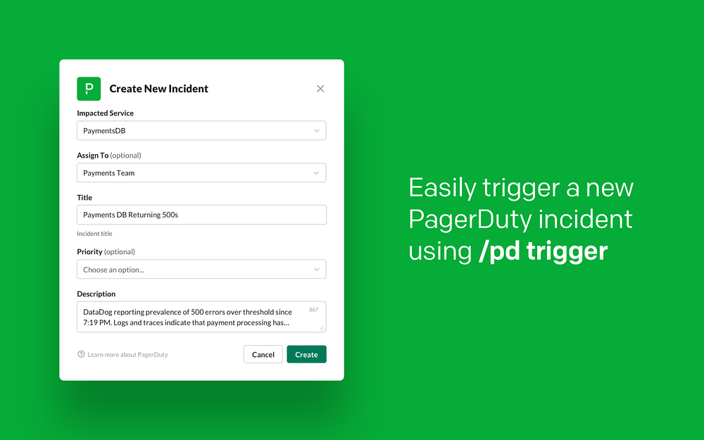 PagerDuty primary marketing image — Security & Compliance app on the Slack Marketplace