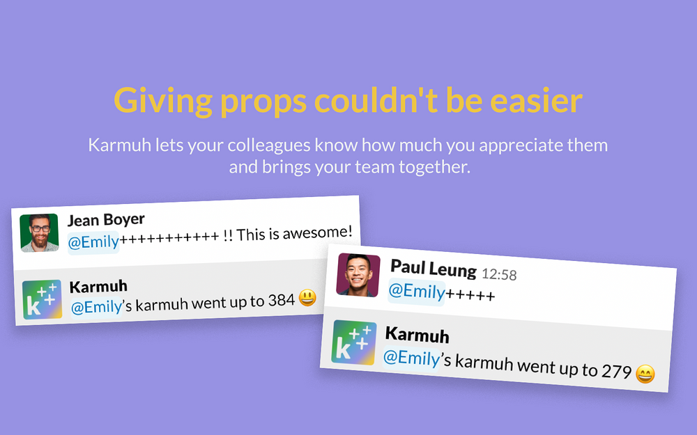 karmuh primary marketing image — Health & Wellness app on the Slack Marketplace