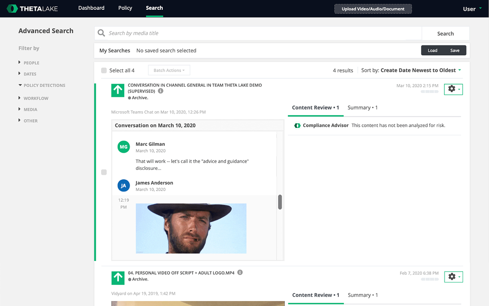 Theta Lake for Slack integration setup — Voice & Video app on the Slack Marketplace