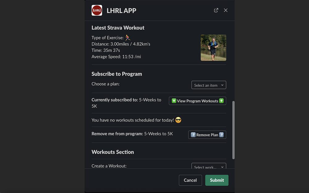 Lift Heavy Run Long® feature detail — Enterprise-ready apps app on the Slack Marketplace