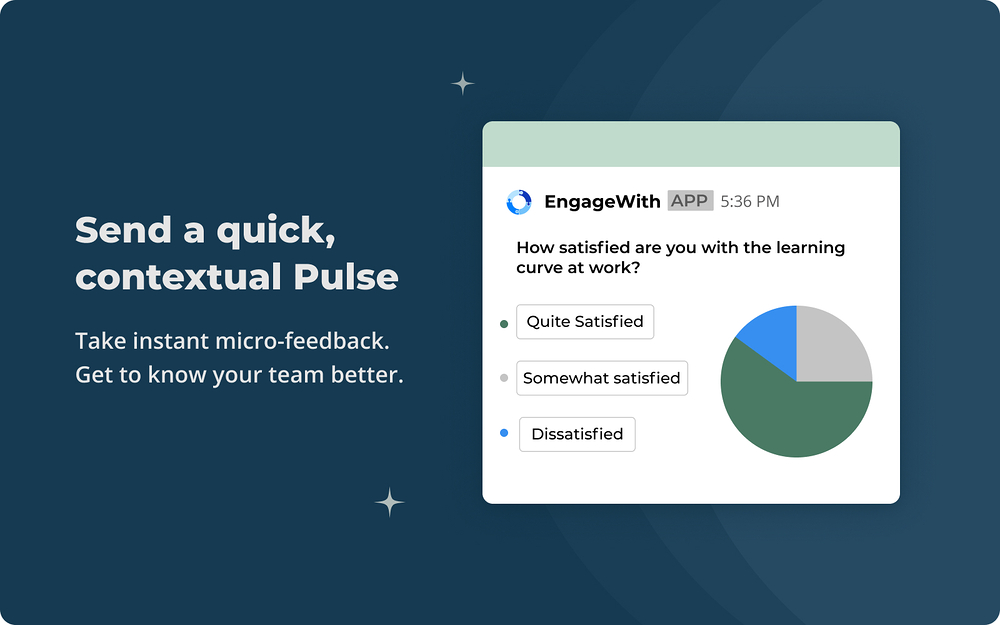 EngageWith Kudos, Surveys, Feedback settings interface — Office Management app on the Slack Marketplace