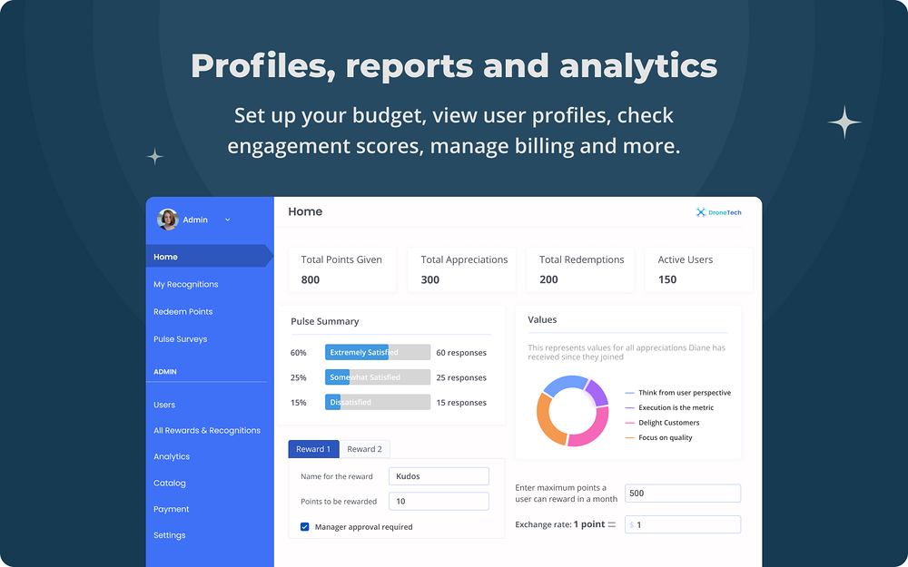 EngageWith Kudos, Surveys, Feedback mobile preview — Office Management app on the Slack Marketplace