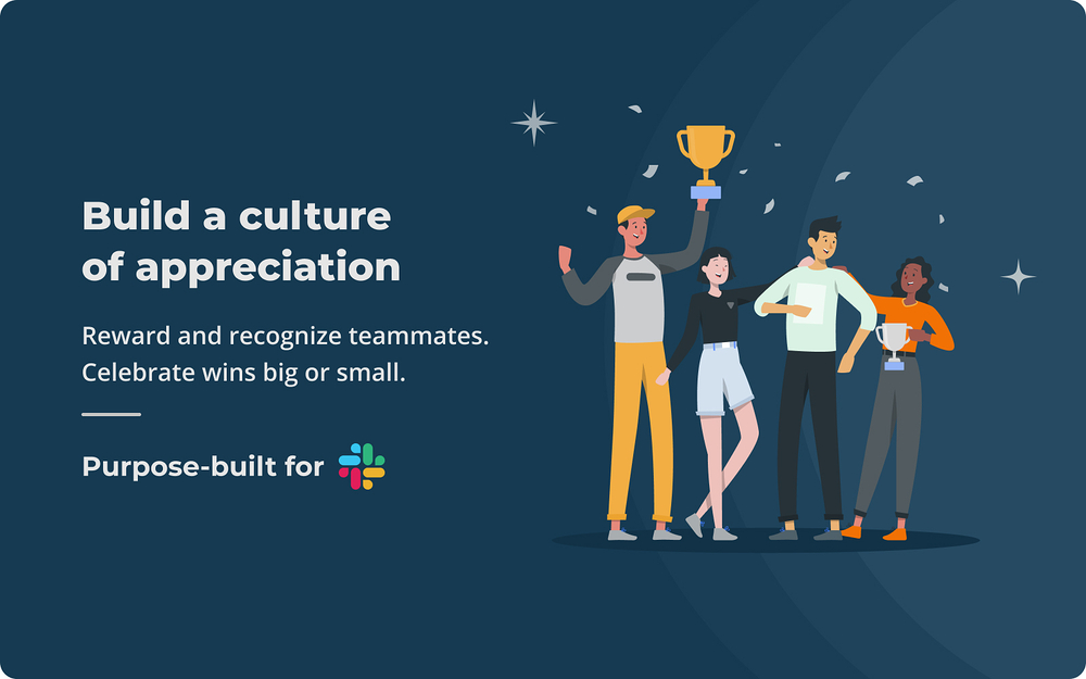 EngageWith Kudos, Surveys, Feedback primary marketing image — Office Management app on the Slack Marketplace