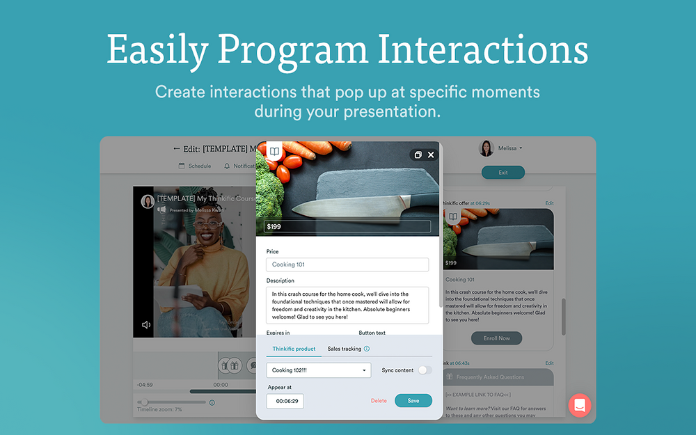 eWebinar dashboard view — Marketing app on the Slack Marketplace