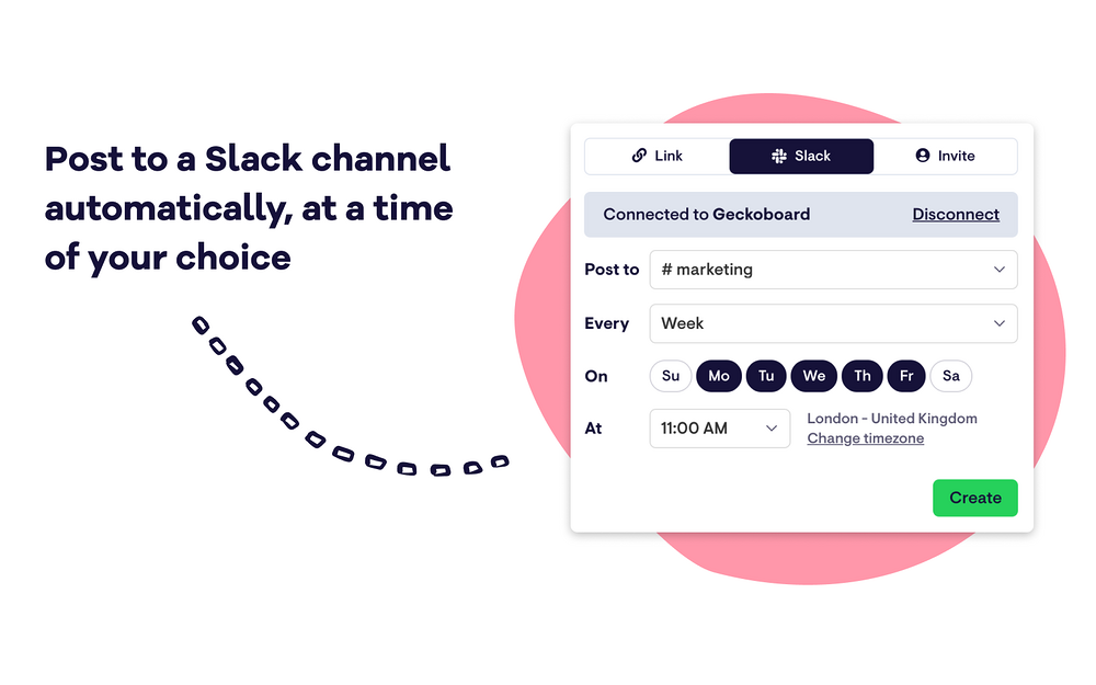 Geckoboard feature detail — Analytics app on the Slack Marketplace