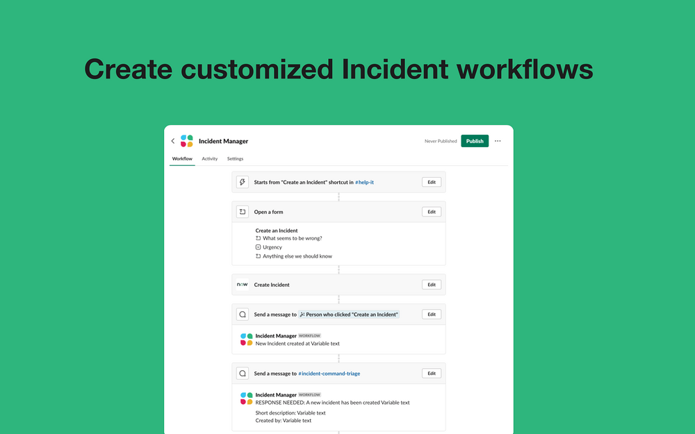ServiceNow for Slack mobile preview — Customer Support app on the Slack Marketplace