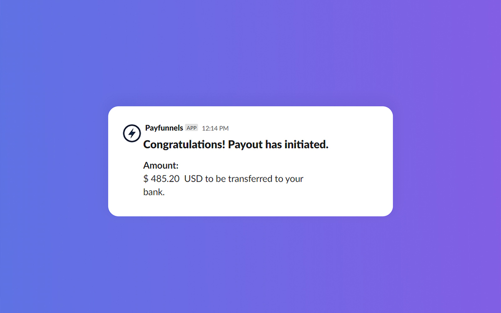 Payfunnels feature detail — Finance app on the Slack Marketplace