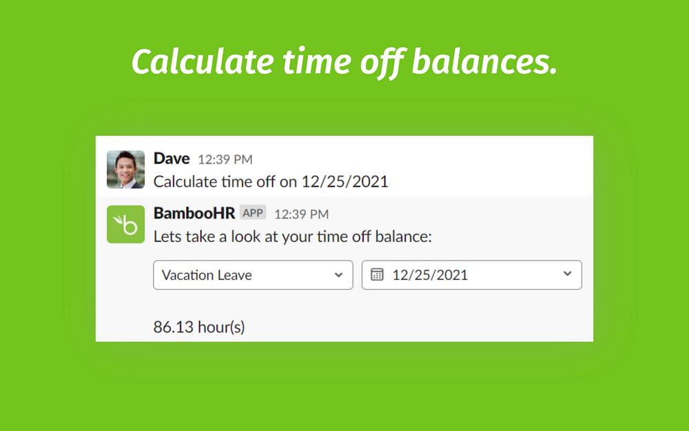 BambooHR settings interface — Office Management app on the Slack Marketplace