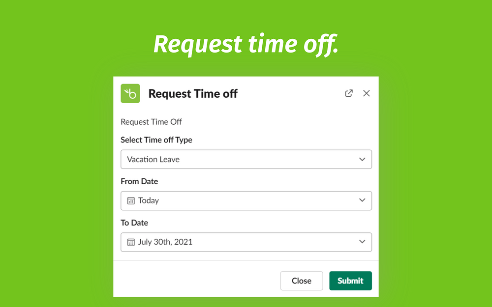BambooHR integration setup — Office Management app on the Slack Marketplace
